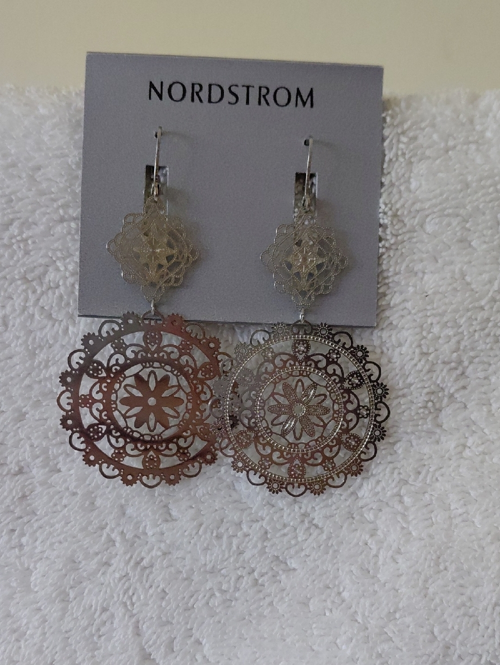 Nordstrom Silver Drop Earrings.